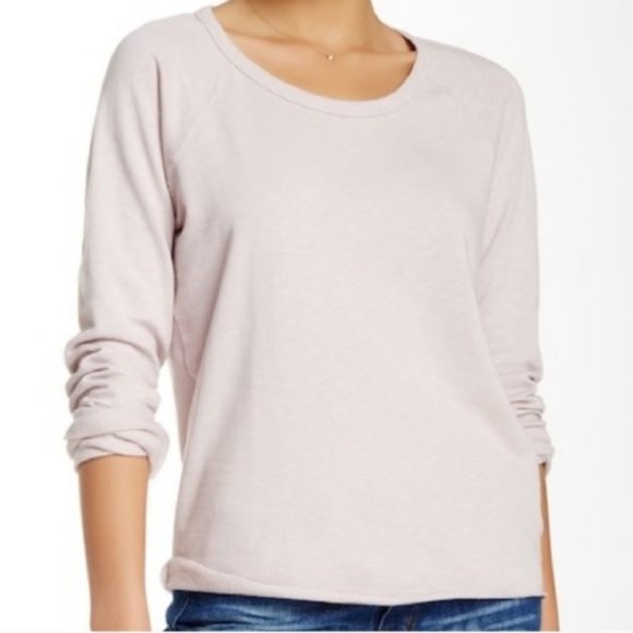 James Perse Tops - James Perse scoop neck sweatshirt in Halt (pale pink) size 2 (medium)